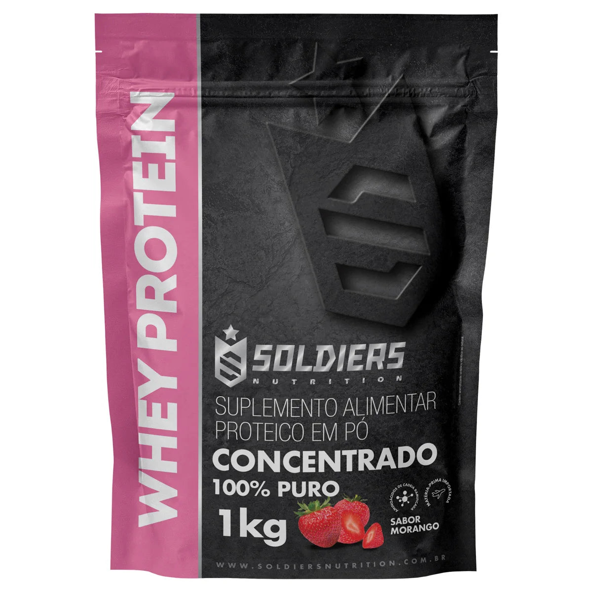 Whey Protein Concentrate 1kg - 100% Importado - Soldiers Nutrition