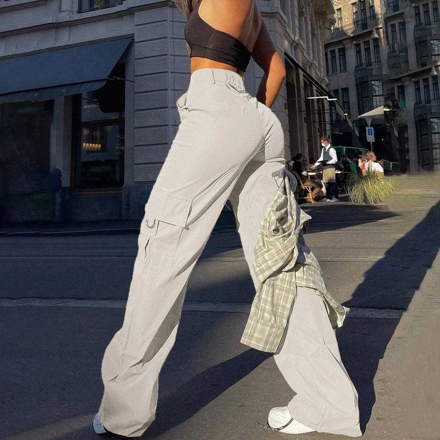 Calça Cargo Feminina Y2K - Streetwear Chic