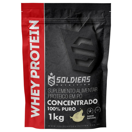 Whey Protein Concentrate 1kg - 100% Importado - Soldiers Nutrition