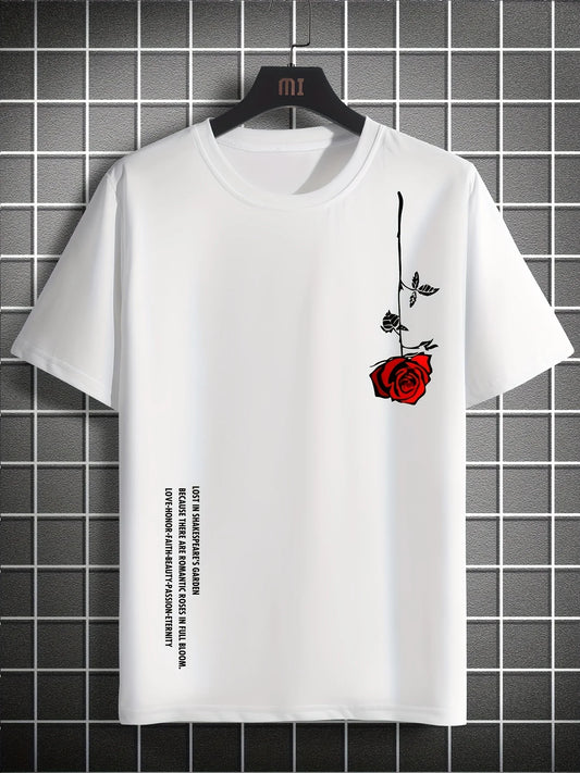 Camiseta Masculina Rose 100% Algodão