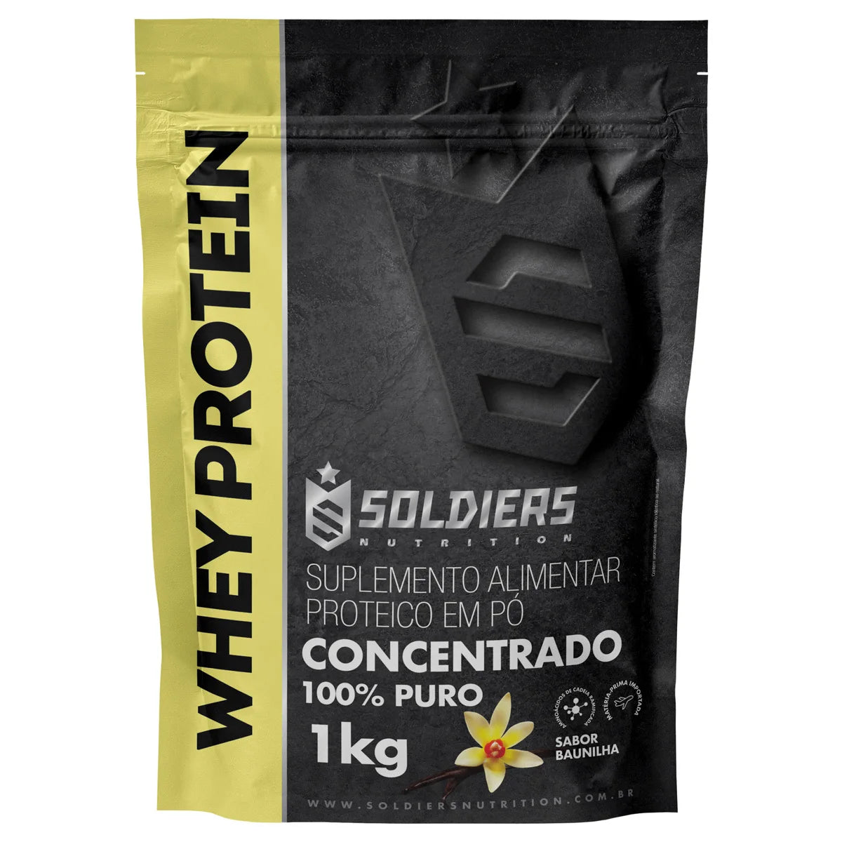 Whey Protein Concentrate 1kg - 100% Importado - Soldiers Nutrition