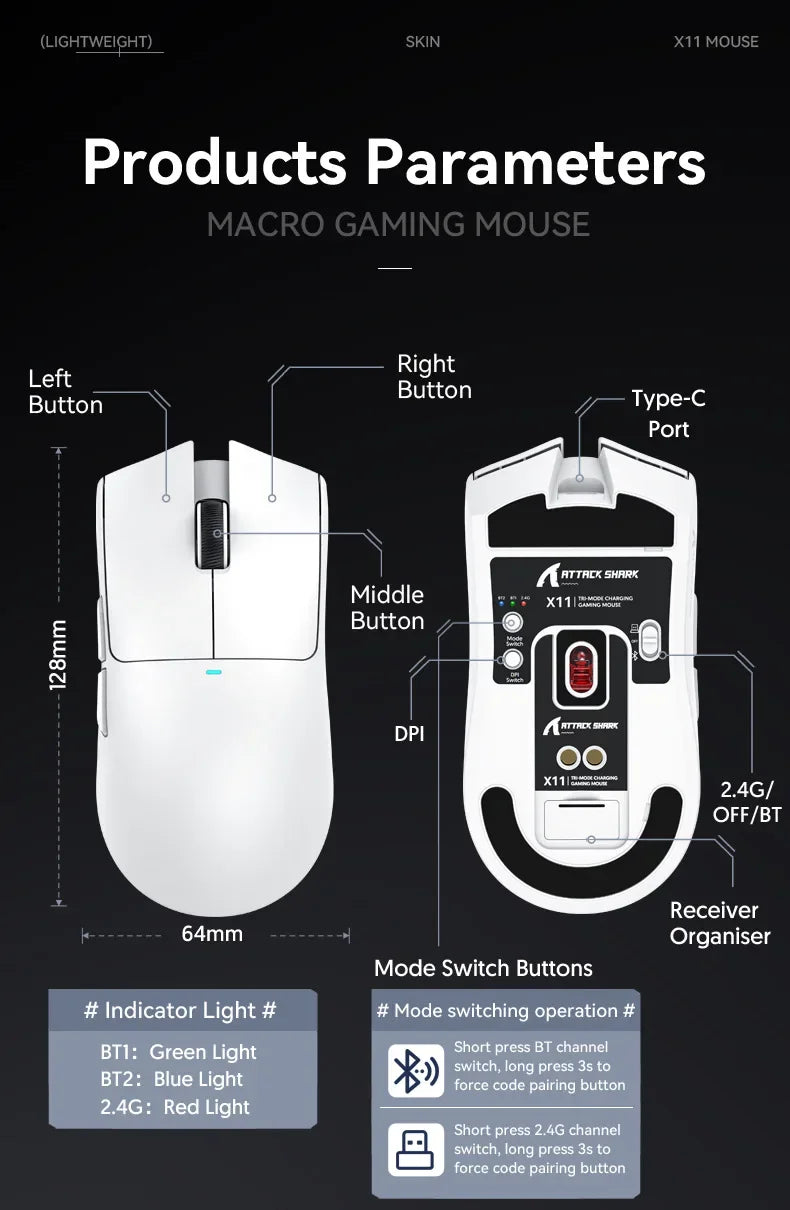 Mouse Gamer Attack Shark